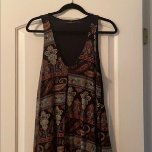 Rose Diamond Patterned overlay tanktop